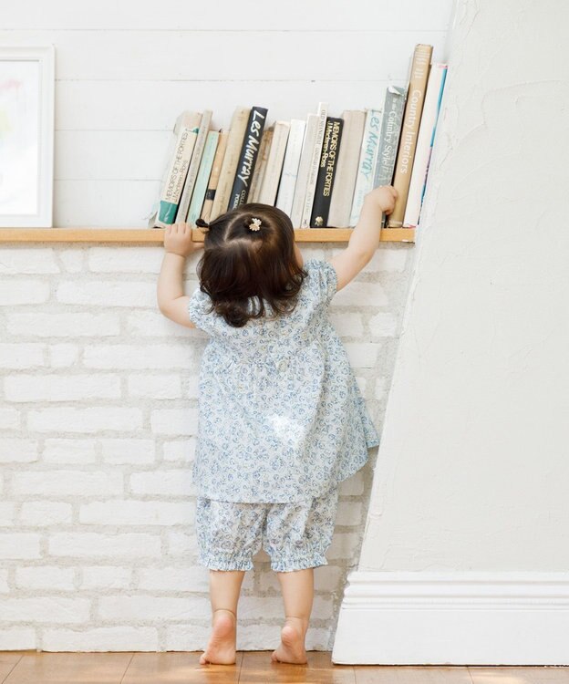 組曲 KIDS 【80-90㎝】サクラララ セットアップ サックスブルー系5