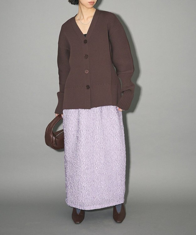 Green Parks ハイウエストコクーンスカート Purple