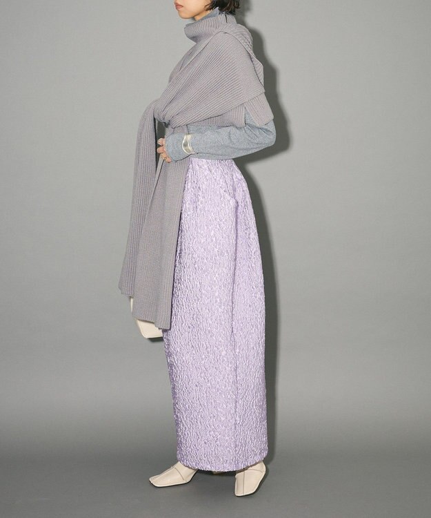 Green Parks ハイウエストコクーンスカート Purple