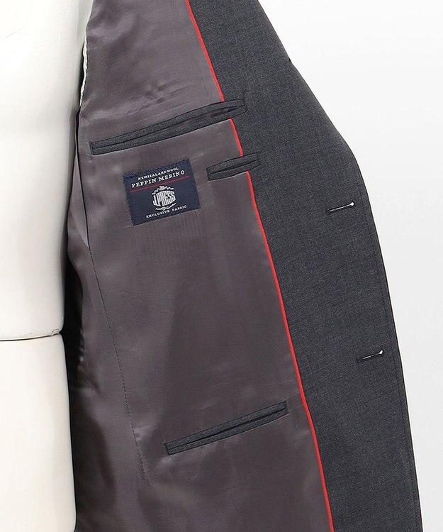 J.PRESS MEN 【定番】ぺピンメリノ トロピカル スーツ / 背抜き グレー系