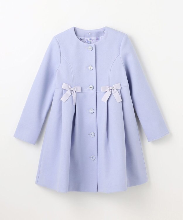 ANY KIDS 【フード取り外し可能】ウールライクコート サックスブルー