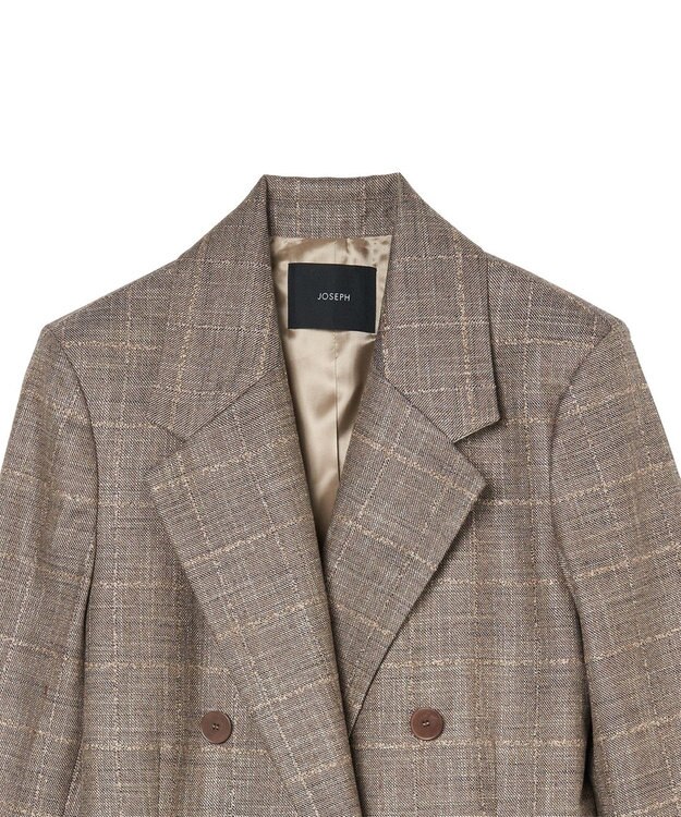 JOSEPH ウールバンブー　ダブルブレステッドジャケット Escargot Mel