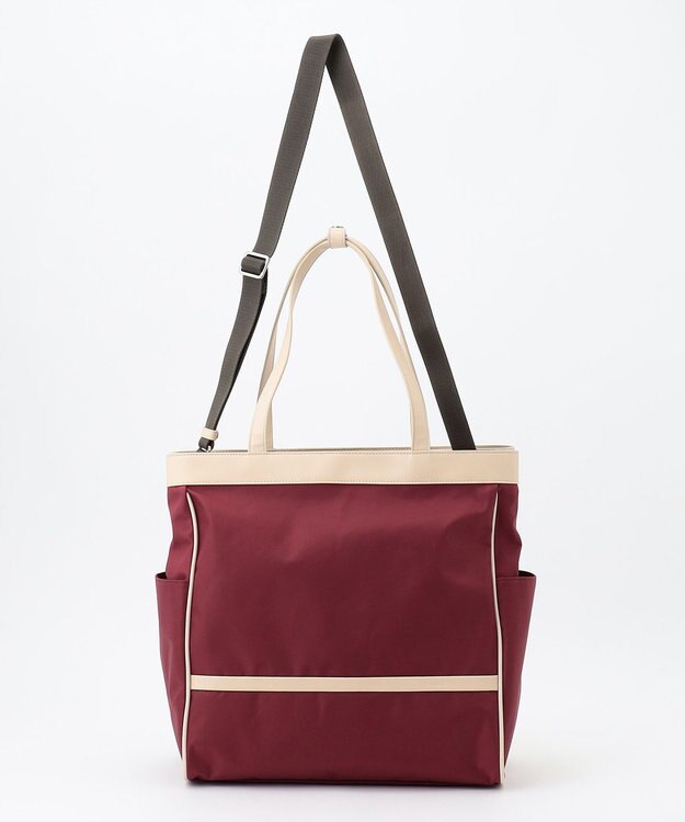 Y'SACCS トラベル ホライズン2WAYトート ダークレッド