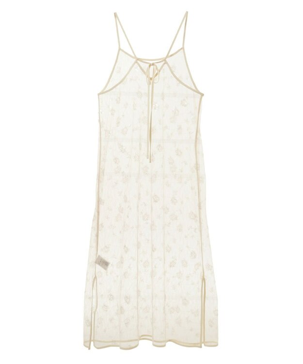 Green Parks スパンコールキャミワンピース Ivory