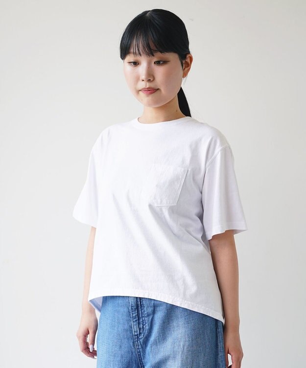 caqu caqu x good on short sleeve pocket tee リラックスフィットポケットTシャツ white