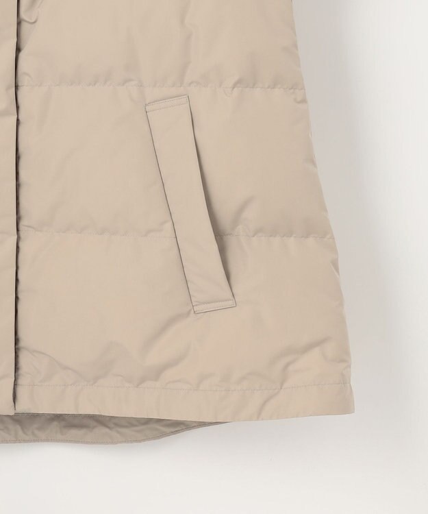 自由区 L 【洗える】マイクロタッサーダウン コート グレージュ