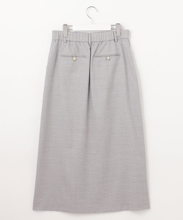 自由区 ウールサキソニー スカート ライトグレー系