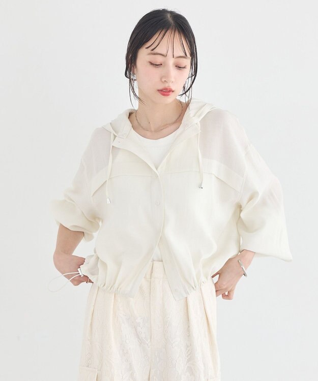 earth music&ecology 【予約】シアーシャツブルゾン アイボリー
