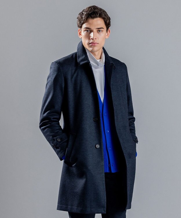 JOSEPH HOMME 【WEB限定カラーあり】ドビージャージー　ステンカラーコート ネイビー系