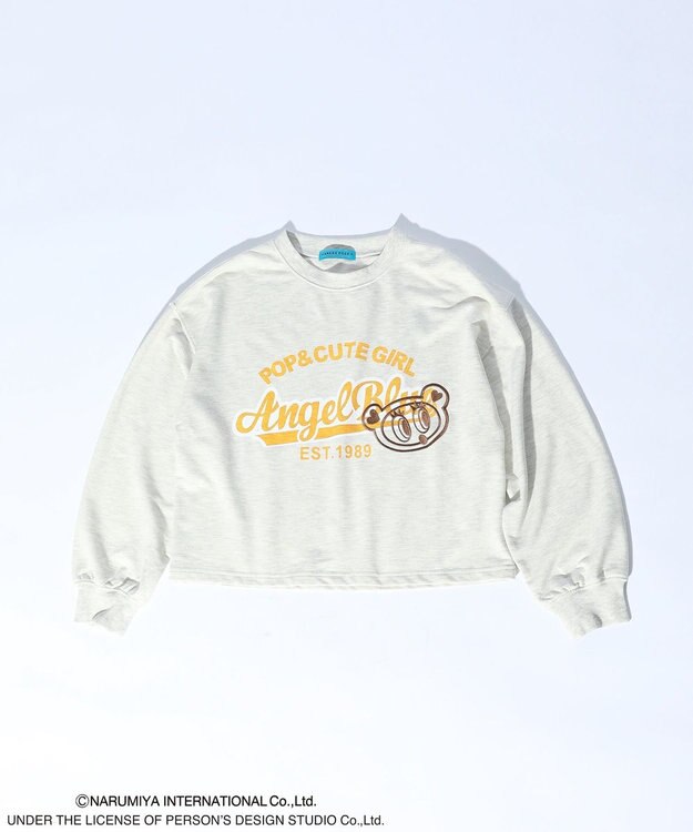 Green Parks ＡＮＧＥＬ　ＢＬＵＥ長袖ロゴ刺繍プルオーバー Oatmeal