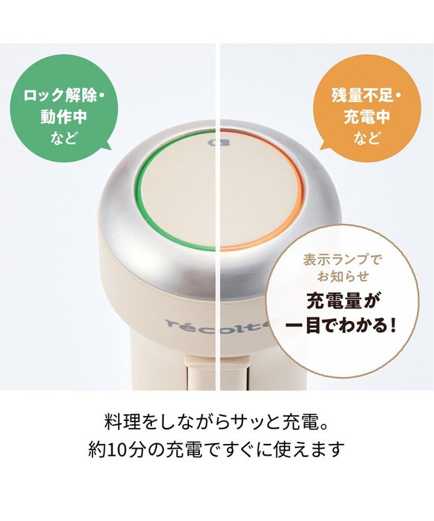 YAMATO テーブル＆キッチン 【レコルト】コードレスハンディブレンダー  レッド  RHB-2(R) レッド