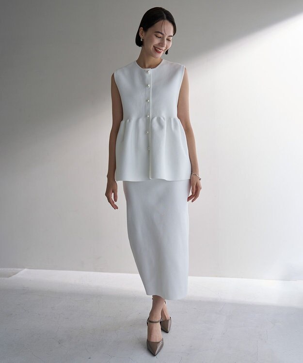 UNFILO 【VERY×UNFILOコラボ】2WAY ペプラムジレ オフ