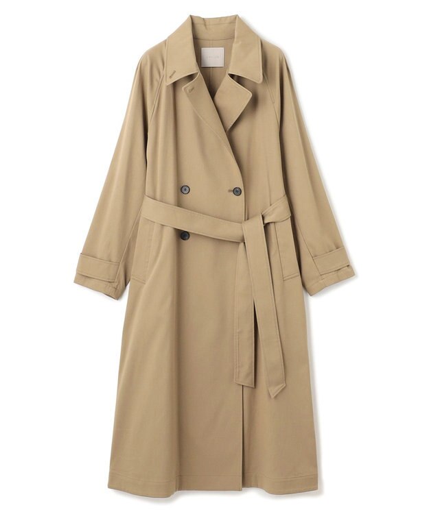UNFILO 【洗える】ロングトレンチコート キャメル