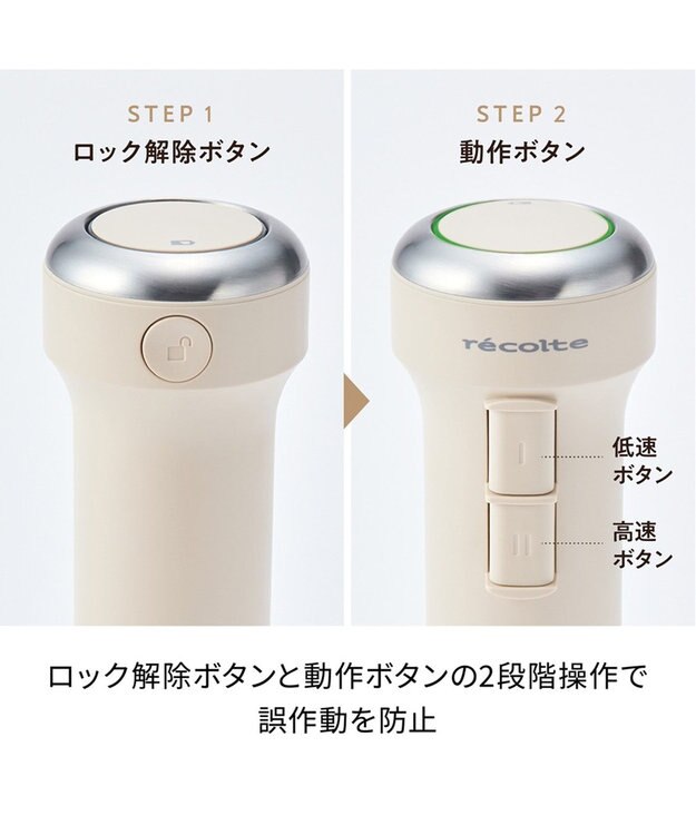 YAMATO テーブル＆キッチン 【レコルト】コードレスハンディブレンダー  レッド  RHB-2(R) レッド