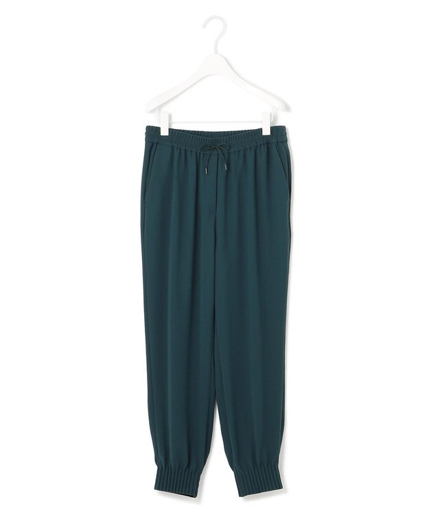 ICB 【WEB限定カラーあり・洗える】ライトダブルクロス ジョガーパンツ パイングリーン系