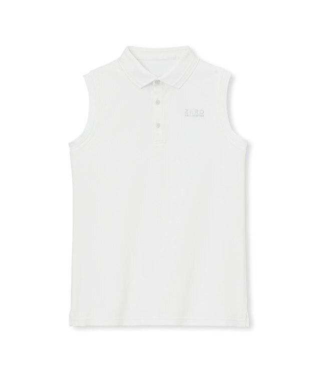 ZERO HALLIBURTON ZHG-W6b ノースリーブポロシャツ 82697 ZERO HALLIBURTON ゼロハリバートン レディースゴルフ トップス ホワイト