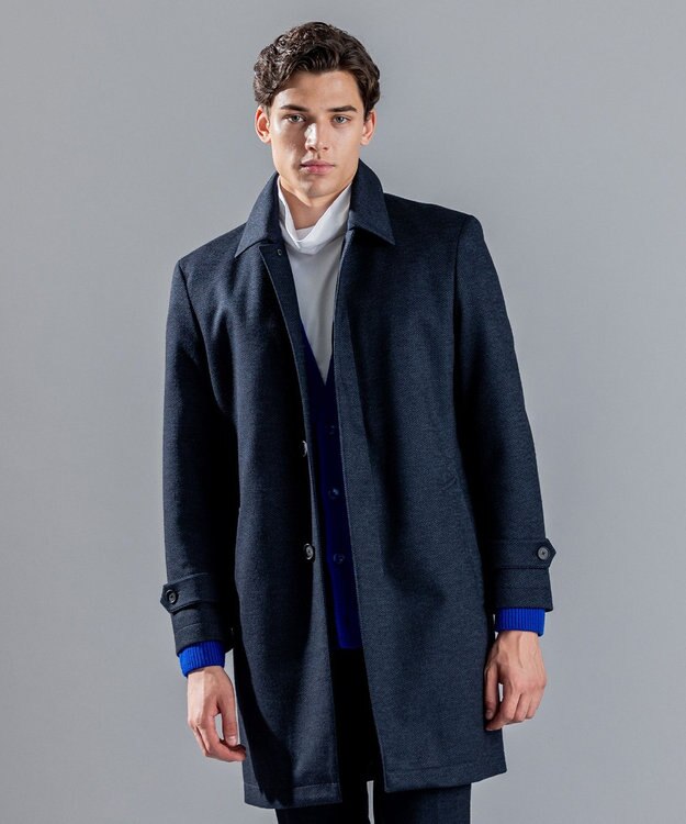 JOSEPH HOMME 【WEB限定カラーあり】ドビージャージー　ステンカラーコート ネイビー系