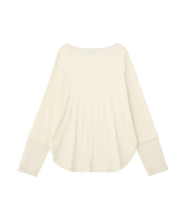 Green Parks 袖チュールリブプルオーバー Ivory