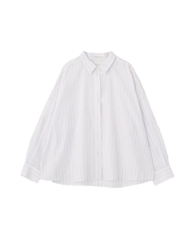 Green Parks 綿麻混シャツ Off White