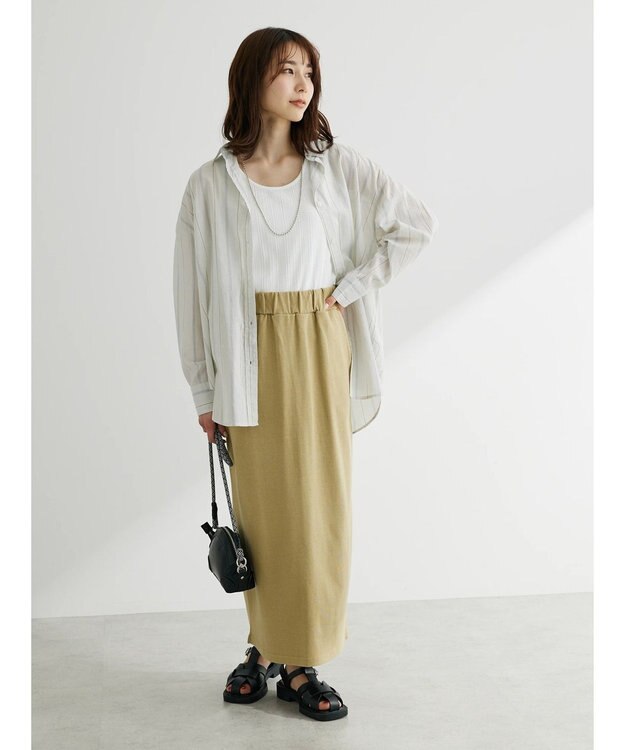 Green Parks ・Ｄｏｕｂｌｅ　Ｆｌａｇｓ　１０ｏｚナロースカート Beige