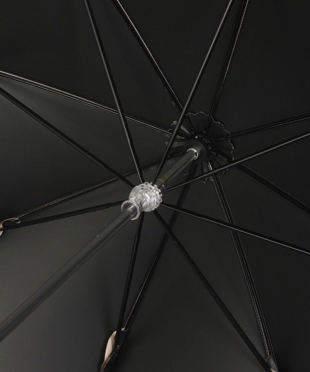 MOONBAT 【WEB限定/遮光率100%/遮熱/UV】POLO RALPH LAUREN（ポロ ラルフローレン）晴雨兼用日傘 ワンポイント ポロベア刺繍 フリル 長傘 ベージュ