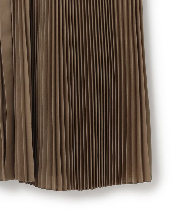 23区 S 【GOLD LABEL】トリアセテートオーガンジー プリーツワンピース ブラウン系