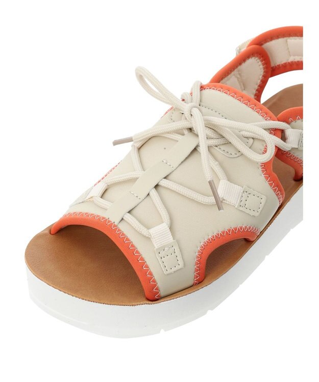 Green Parks ＲＵＰＩＳ．レースアップスポーツサンダル Light Beige