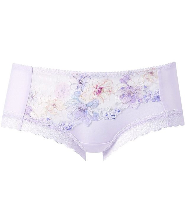 WACOAL ボーイレングス ショーツ 【リボンブラ 脇すっきり】 BXB443とペア はきこみ丈あさめ やわらかく伸びる(バック) レディース PXB643 /ワコール パープル