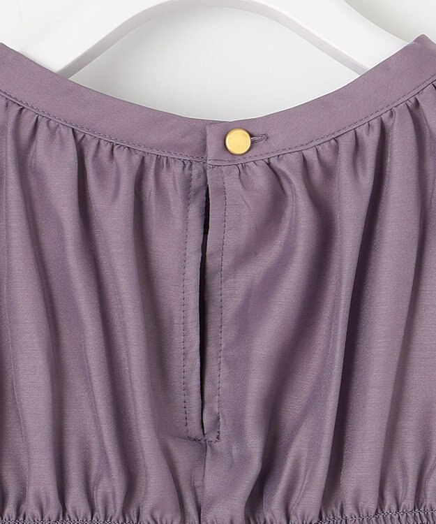 ANY SIS 【洗える】オーガンジーシャーリング ブラウス プラム