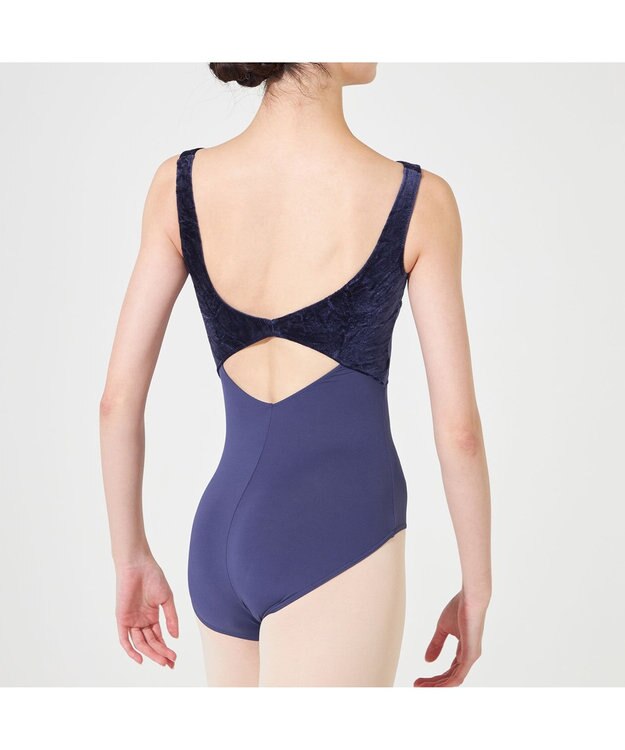 Chacott ◎【Nela ライン】ノースリーブレオタード ネイビー