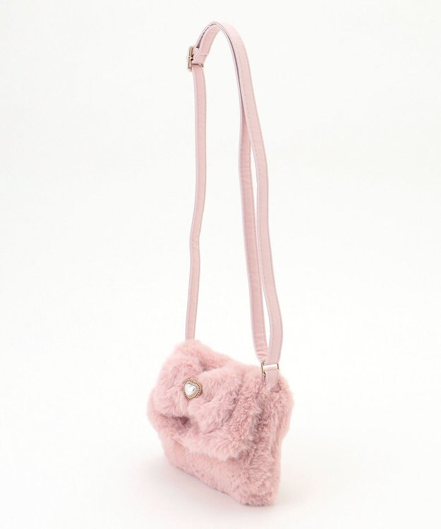 ANY KIDS ふわふわリボンポシェット ピンク