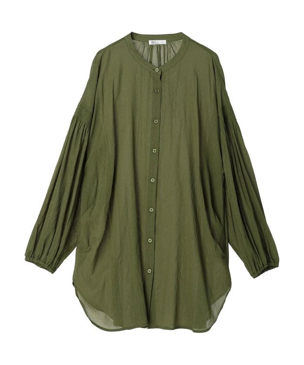 CRAFT STANDARD BOUTIQUE ウ゛ィンテージボイルソデシャーリングチュニック Khaki