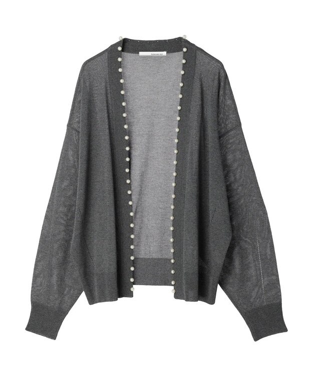 Green Parks ・ＥＬＥＮＣＡＲＥ　ＤＵＥパールツキシアーカーディガン Gray