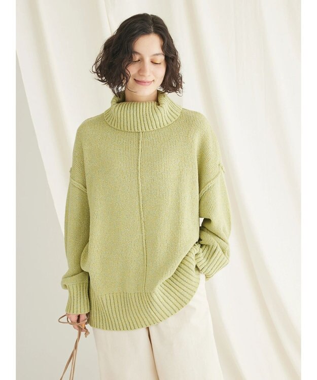 CRAFT STANDARD BOUTIQUE センタータックニットプルオーバー Light Green