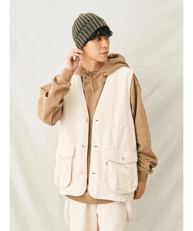 CRAFT STANDARD BOUTIQUE デニムハンティングベスト Ivory