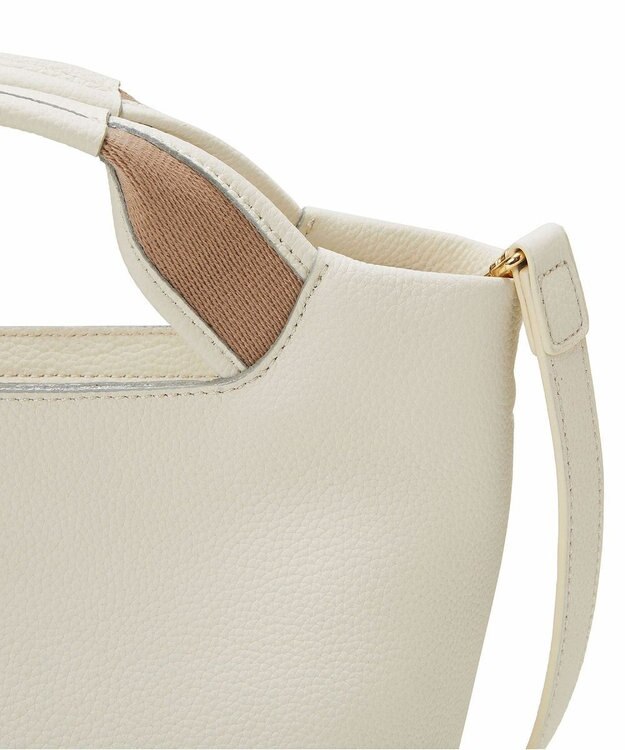 TOPKAPI 【TREASURE TOPKAPI】ソフトシュリンク テープハンドル ショルダー付きミニ トート バッグ ホワイト