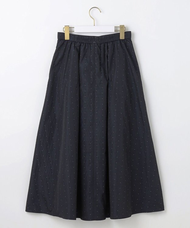ANY SIS 【洗える】モノトーンドットジャカード スカート ブラック系