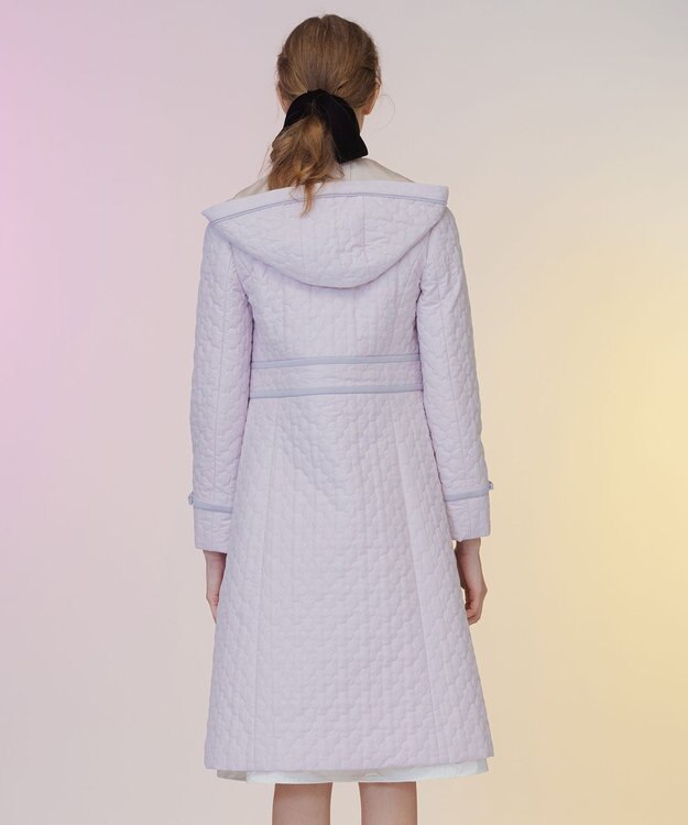 TOCCA LAURA キルティングロングコート ライラック系