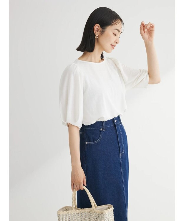 Green Parks 袖ボリュームカノコプルオーバー Off White