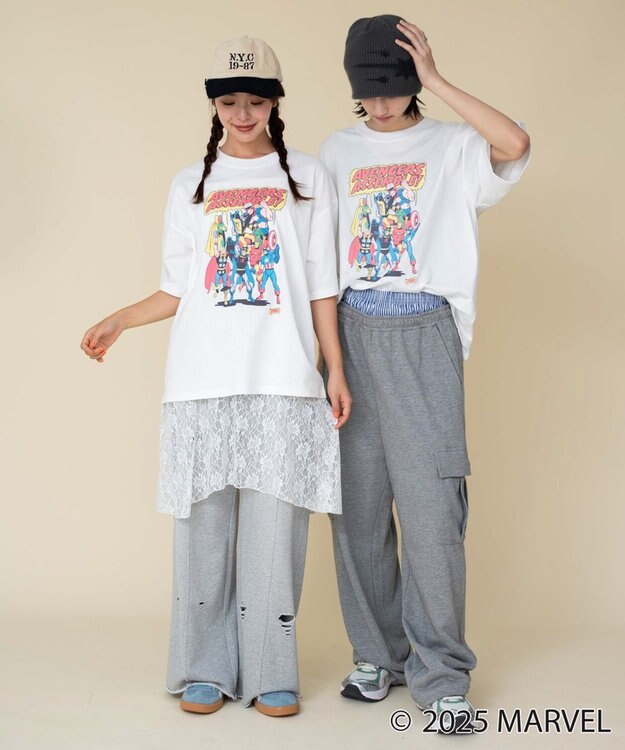 WEGO 【ユニセックス着用ITEM/SMLサイズ展開】MARVELグラフィックT（S） 柄3