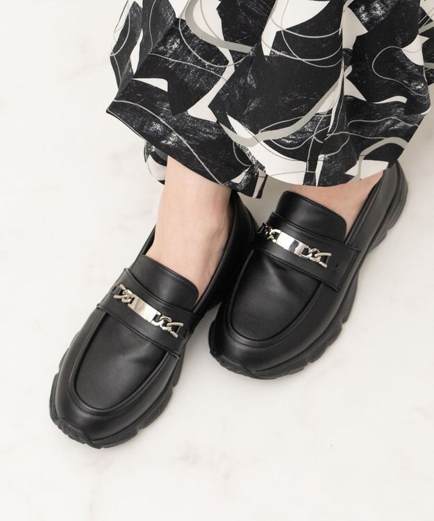 Bridget Birkin 【PARADIS COULEUR】メタルチェーンローファースニーカー ブラック