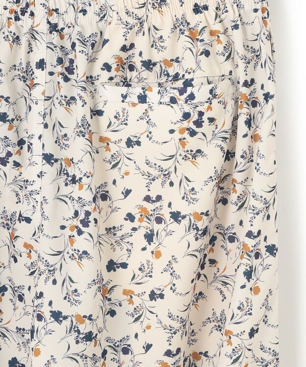 UNFILO MENS ボタニカルプリント イージーテーパードパンツ ベージュプリント