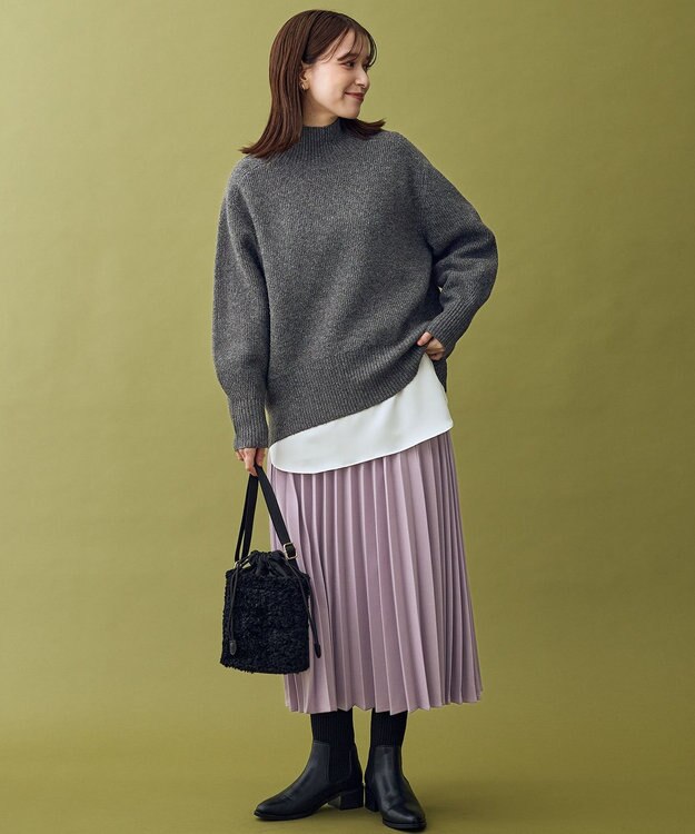 ANY 【LEE掲載】ハイネックウィンターニット チャコール