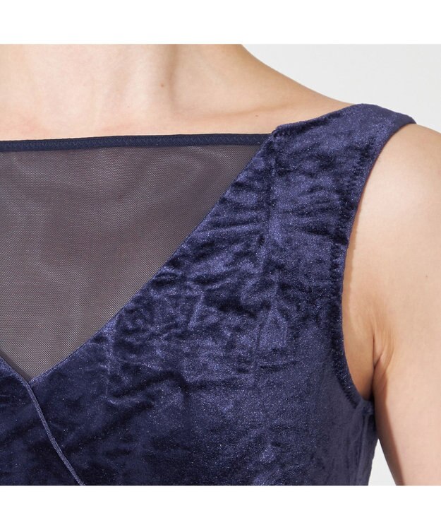 Chacott ◎【Nela ライン】ノースリーブレオタード ネイビー