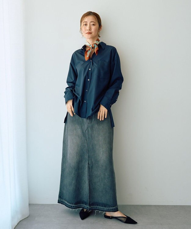 YECCA VECCA ロングシャツ Navy