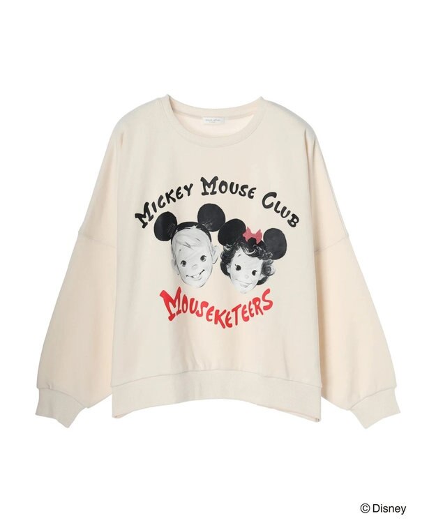 Green Parks ミッキーマウス・クラブ／フェイス裏起毛プルオーバー Light Beige