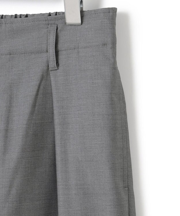 J.PRESS YORK STREET 【WOMEN】ハイウエストワイドパンツ ライトグレー系