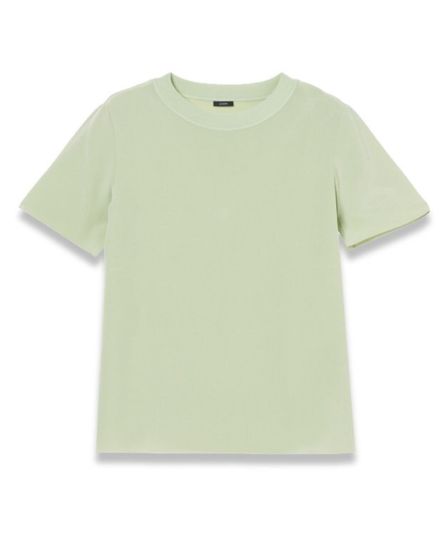 JOSEPH 【洗える】クレープ ド ソワ　ショートスリーブTEE Matcha
