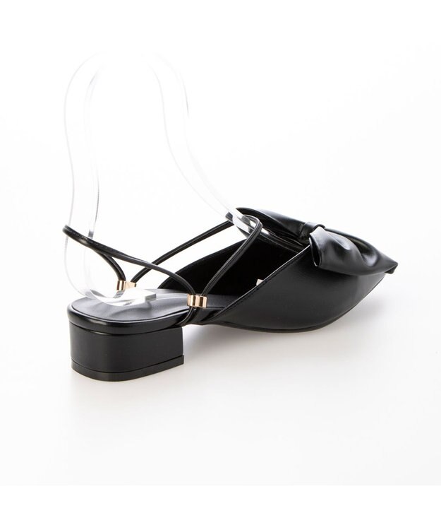 MODE ET JACOMO <noyau>2WAYリボンストラップミュールパンプス ブラック