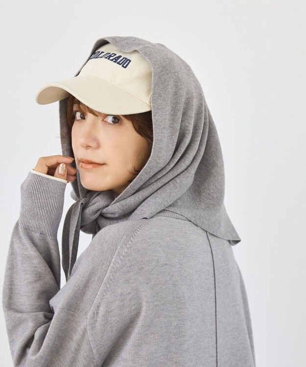 AMERICAN HOLIC バイパチニットスカーフ Light Gray Mixture